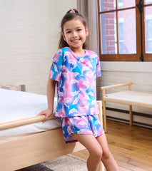 Girls Airbrush Dolphins Tee and Shorts Pajama Set | Hatley Discount Girls