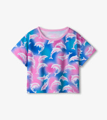 Girls Airbrush Dolphins Tee and Shorts Pajama Set | Hatley Discount Girls