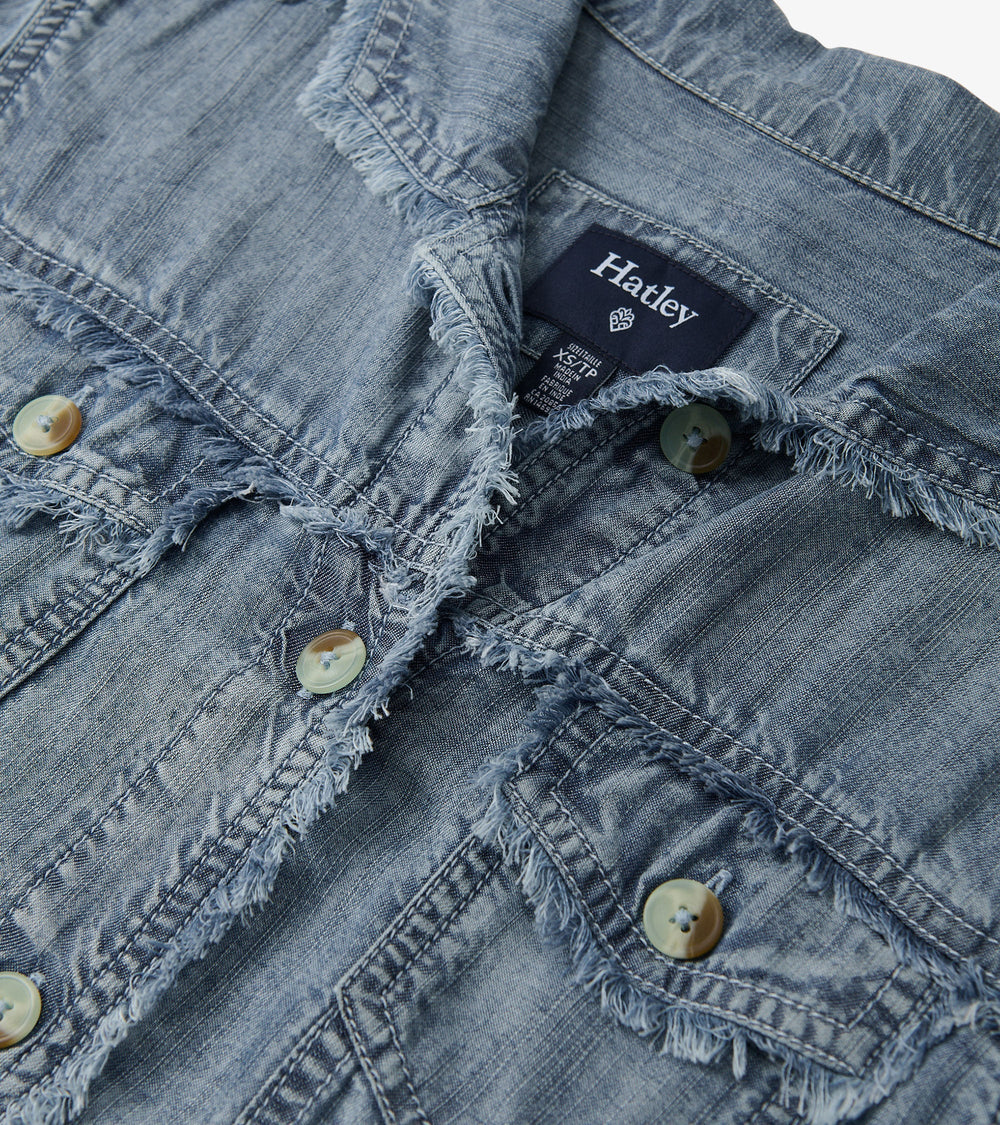 Tencel Jacket - Blue Acid Wash | Hatley Women