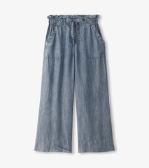 Tie Front Pants - Blue Acid Wash | Hatley Women