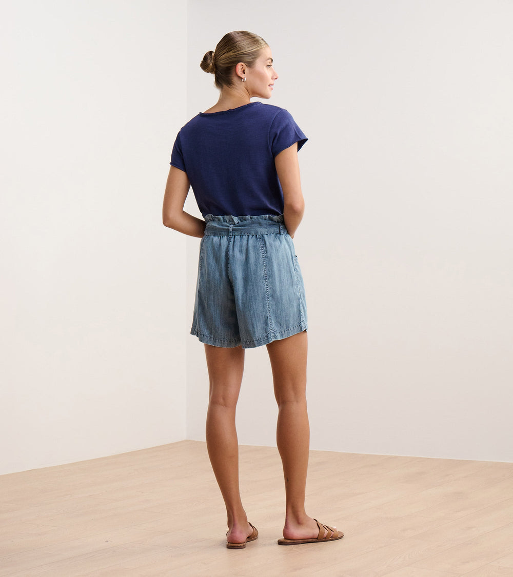 Cassie Shorts - Blue Acid Wash | Hatley