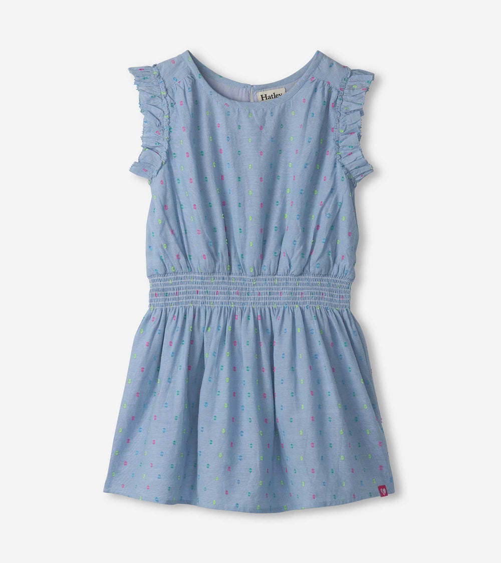 Girls Chambray Woven Play Dress | Hatley Outlet Girls
