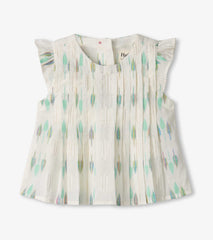Baby & Toddler Girls Blue Feathers Pin Tuck Tup & Bloomer Set | Hatley Discount Baby & Toddler