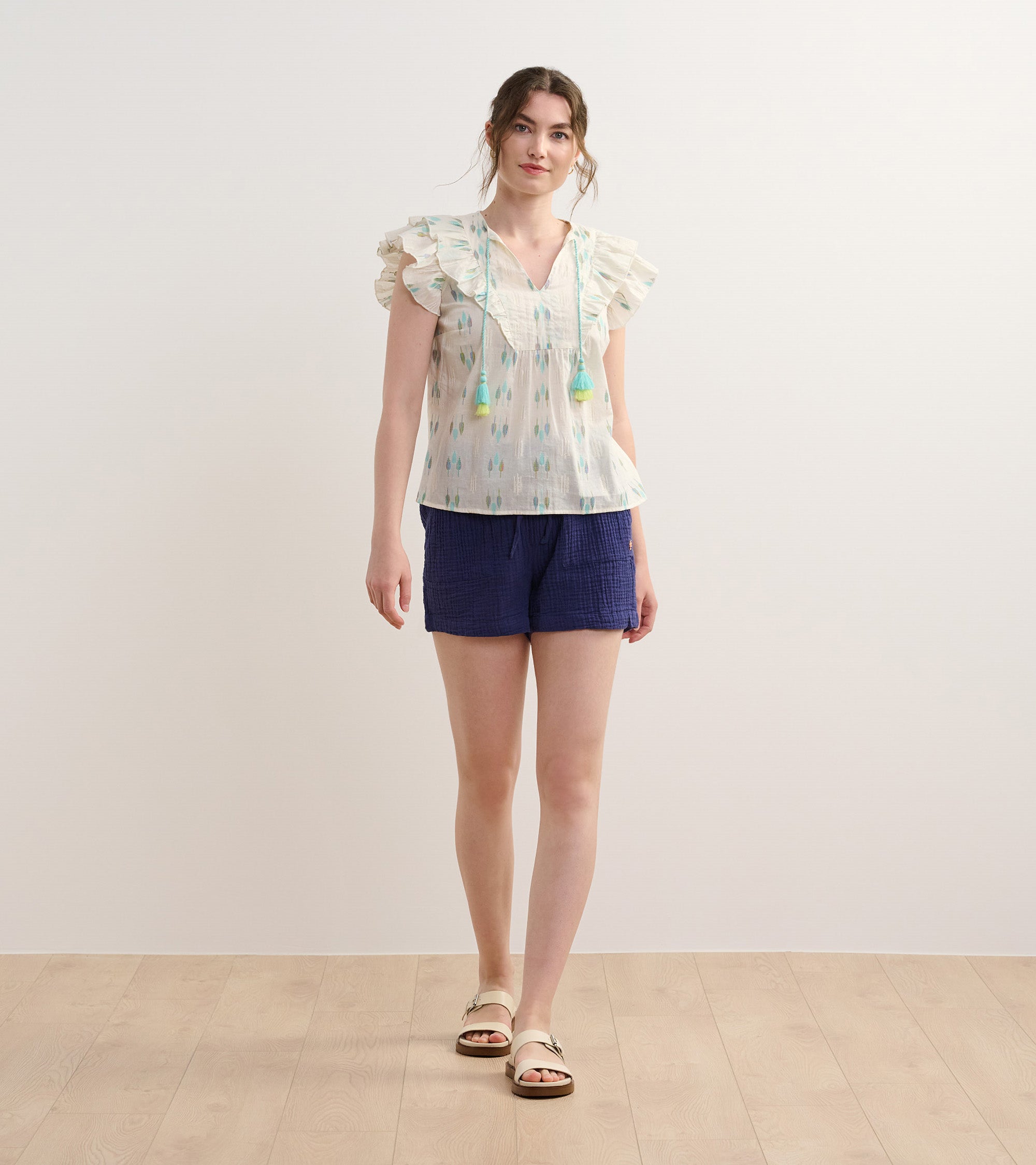 Alexa Popover - Blue Feather Ikat | Hatley For Women