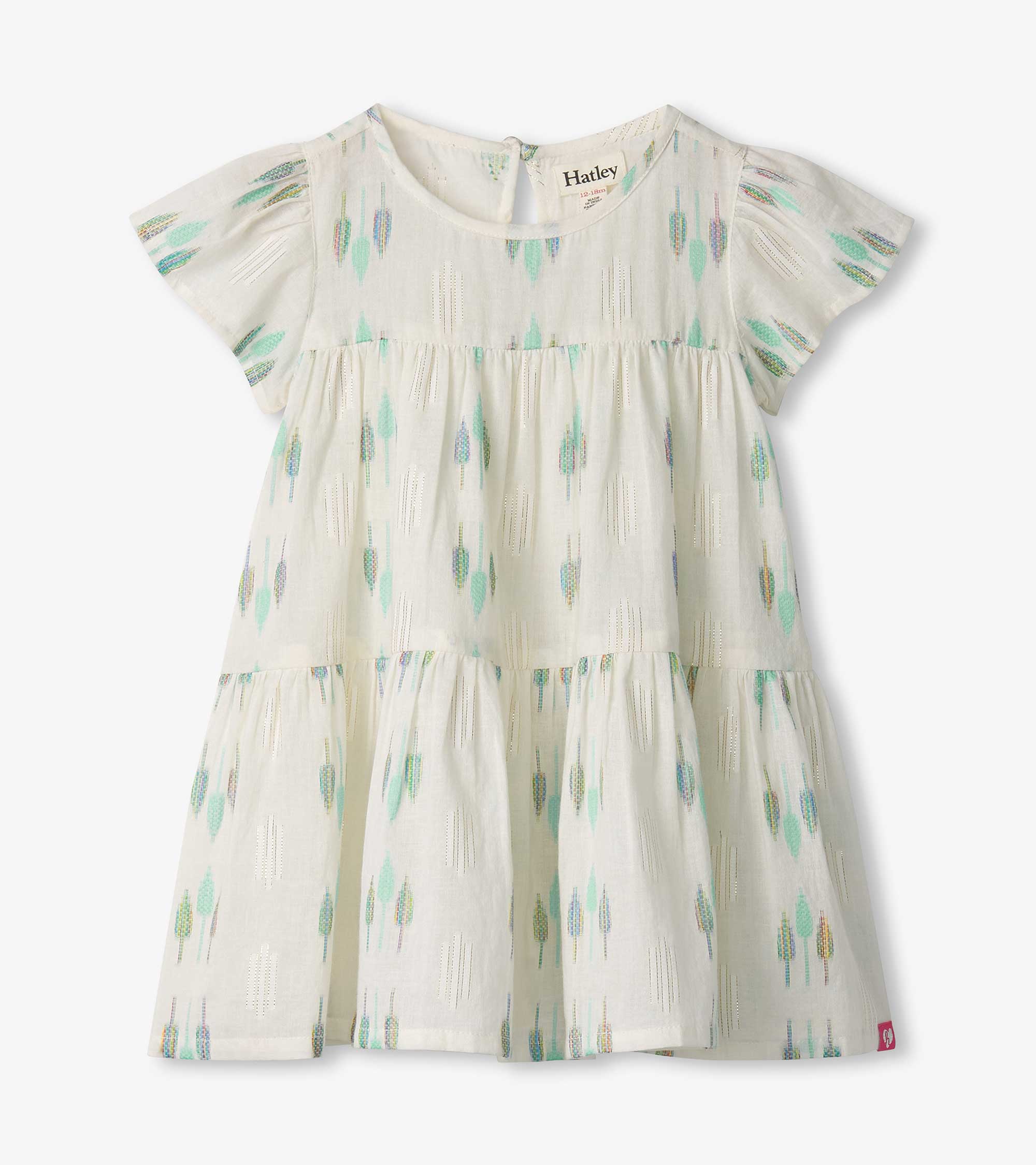 Baby & Toddler Girls Blue Feathers Woven Puff Dress | Hatley Onsale Baby & Toddler