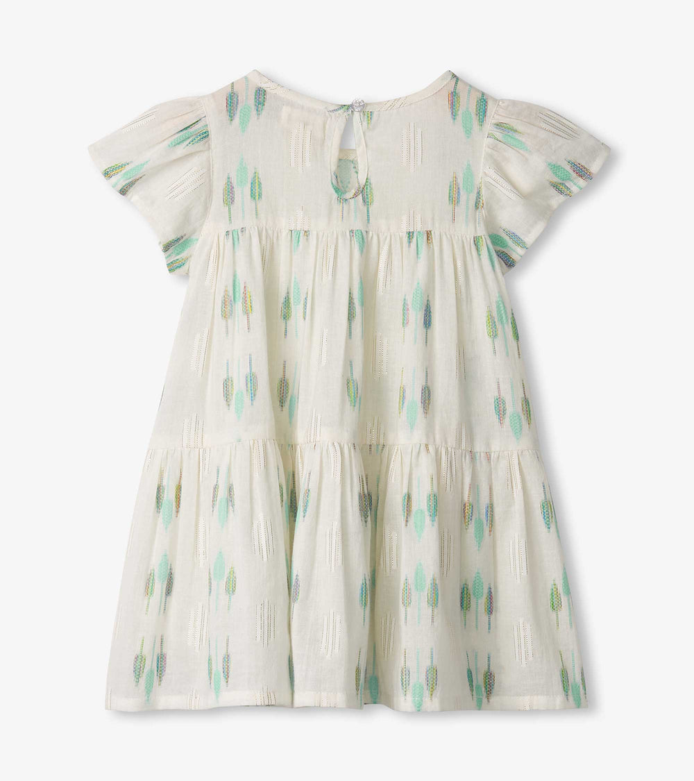 Baby & Toddler Girls Blue Feathers Woven Puff Dress | Hatley Onsale Baby & Toddler