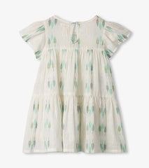 Baby & Toddler Girls Blue Feathers Woven Puff Dress | Hatley Onsale Baby & Toddler