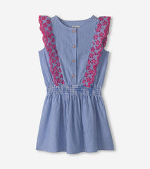 Girls Pinstripe Ruffle Dress | Hatley Outlet Girls