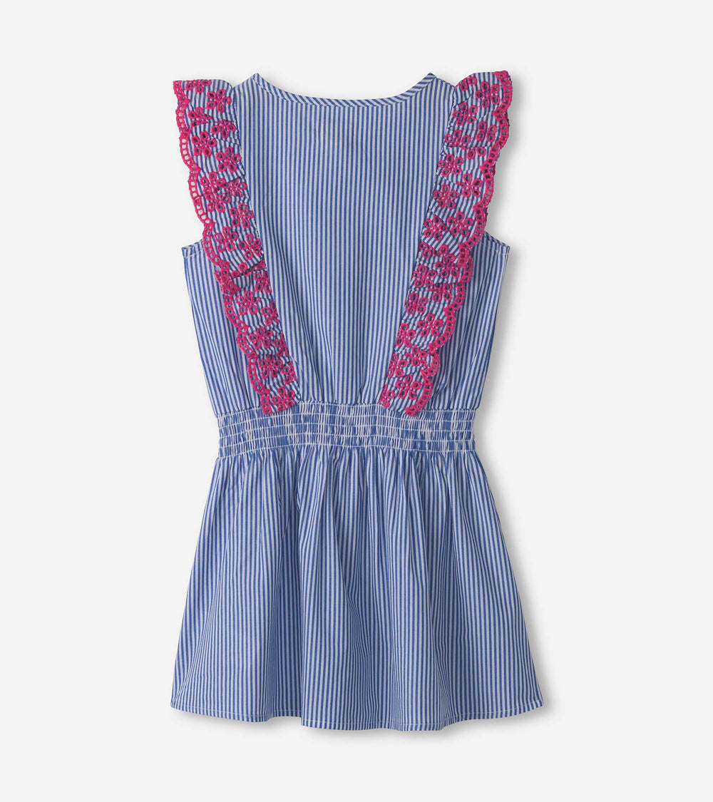 Girls Pinstripe Ruffle Dress | Hatley Outlet Girls