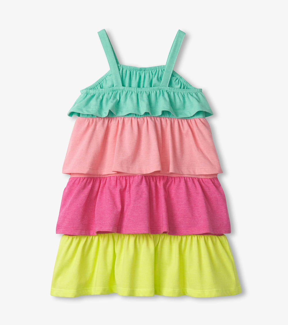 Girls Bright Rainbow Tiered Dress | Hatley For Girls