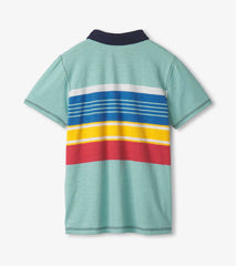 Boys Striped Teal Polo Tee | Hatley Onsale Boys