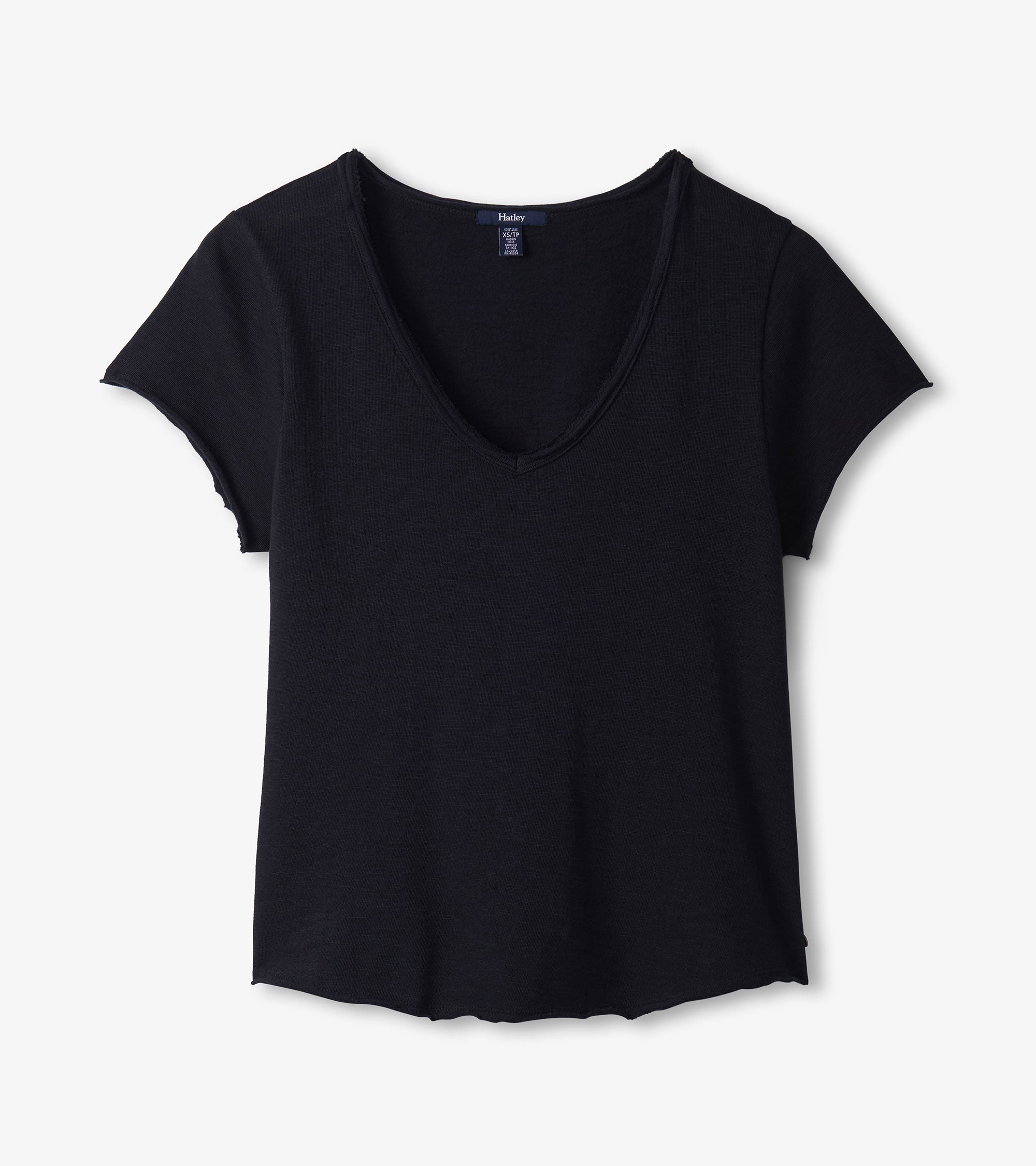 Sadie V-Neck Tee - Black | Hatley US Women