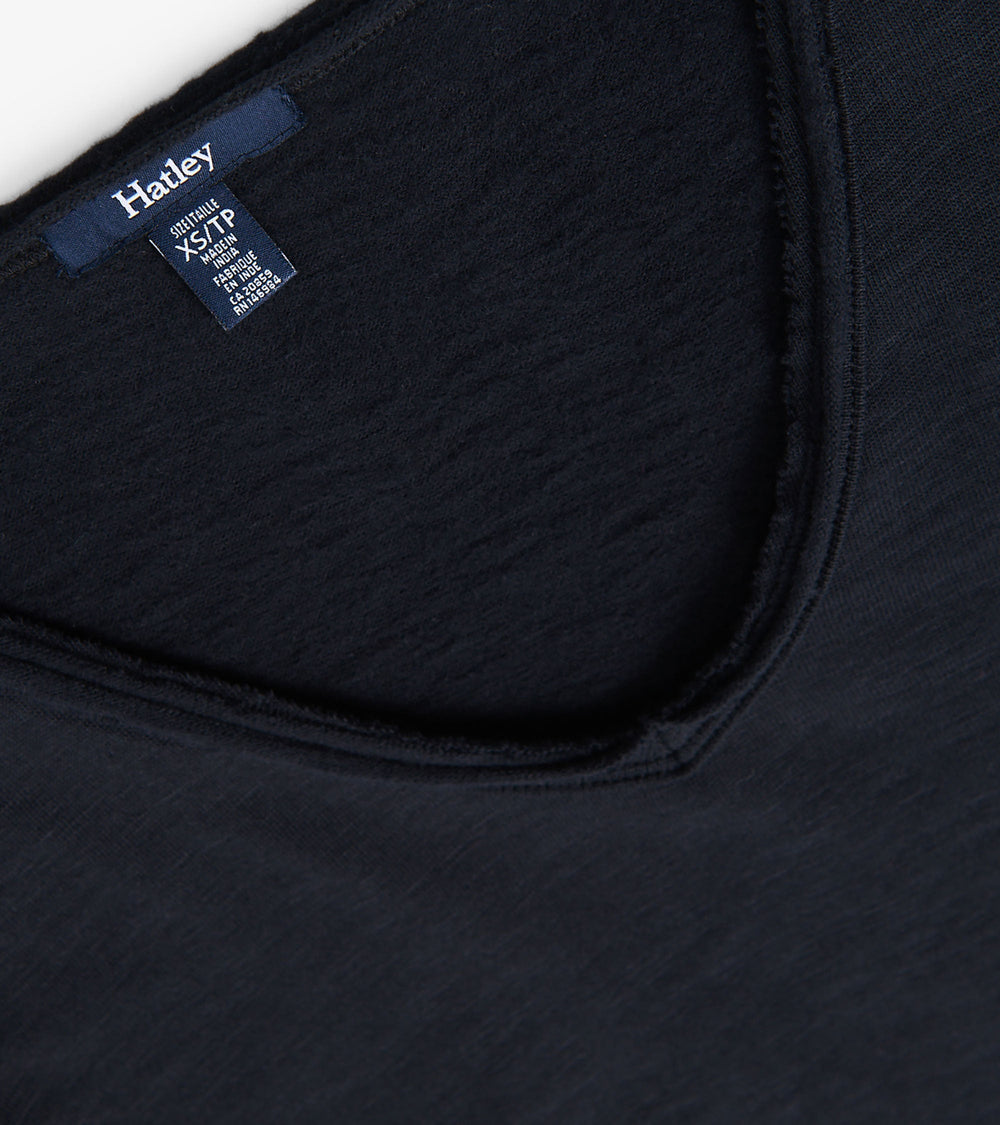 Sadie V-Neck Tee - Black | Hatley US Women