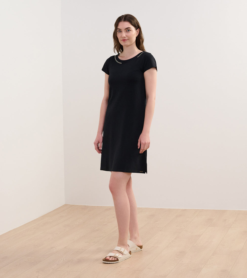 Brooke Dress - Black French Terry | Hatley Discount Women