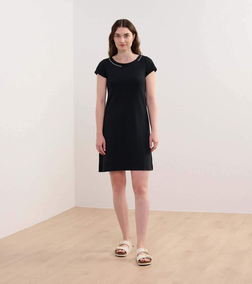 Brooke Dress - Black French Terry | Hatley Discount Women