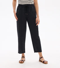 Straight Leg Linen Pants - Black | Hatley Women