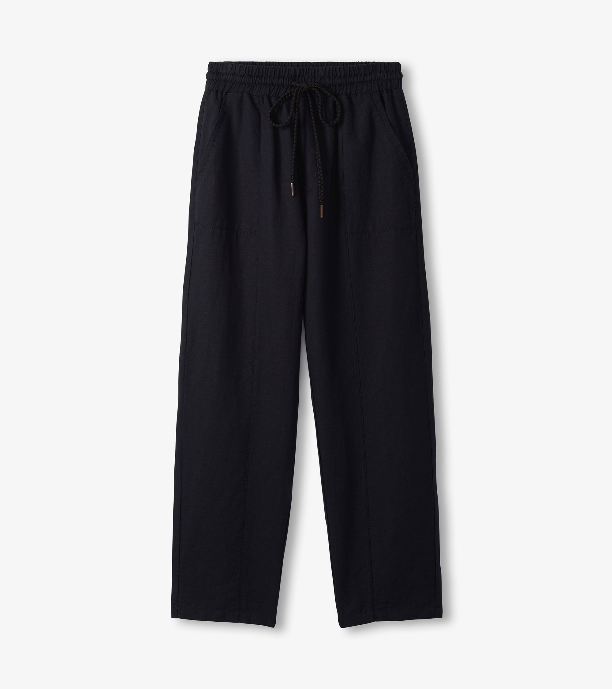 Straight Leg Linen Pants - Black | Hatley Women