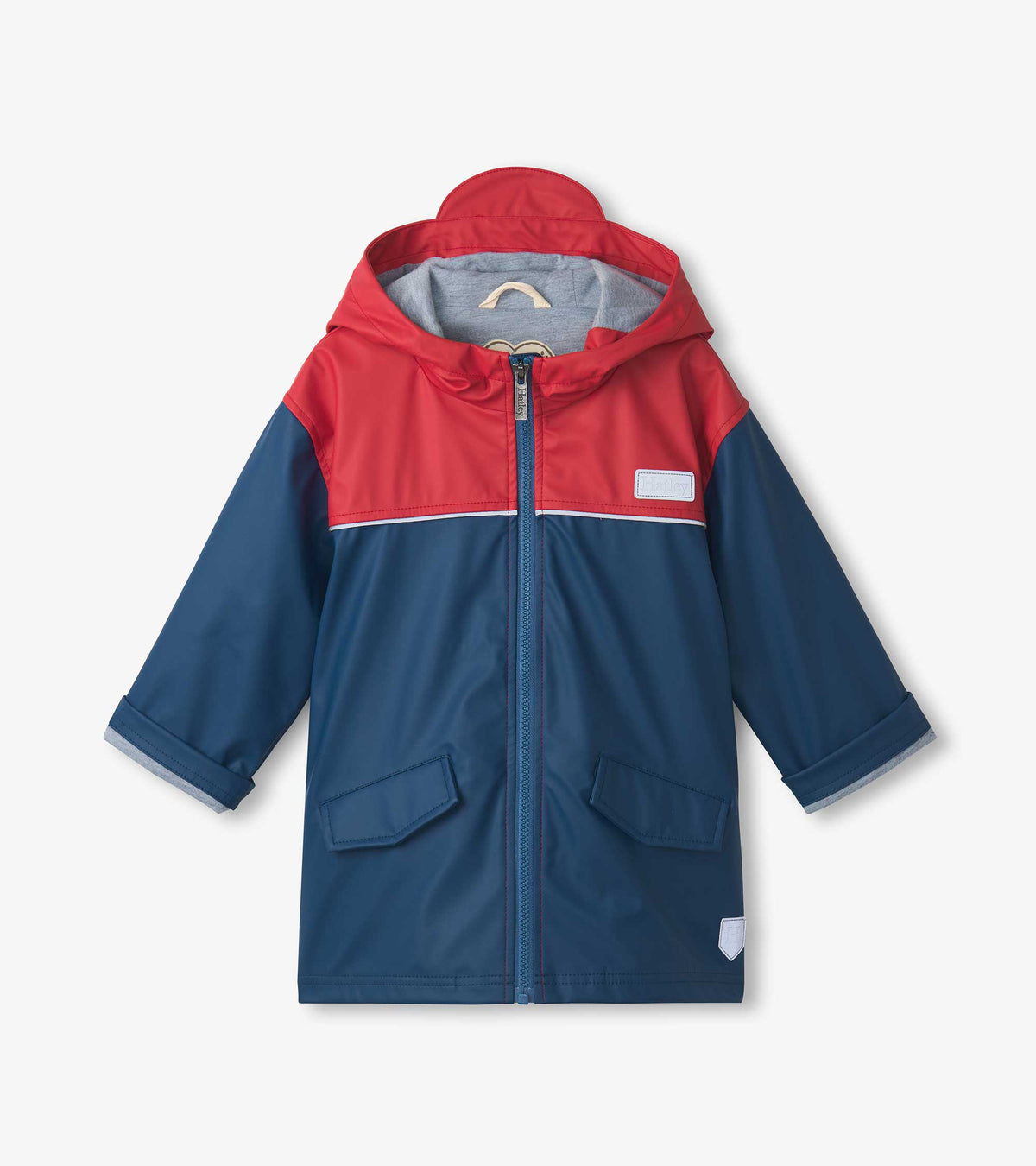 Boys Red & Navy Zip-Up Rain Jacket | Hatley Onsale Boys