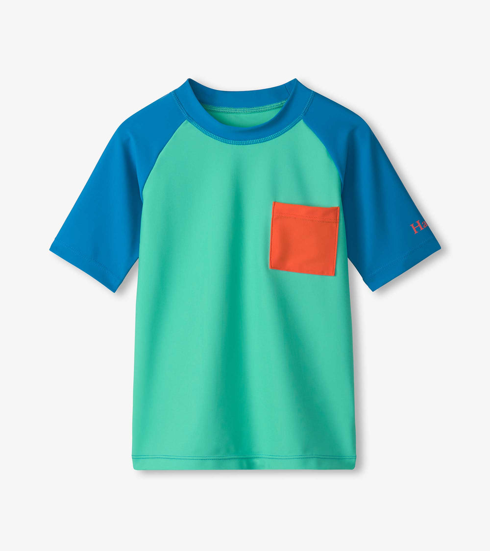Boys Blue Short Sleeve Rashguard | Hatley Onsale Boys