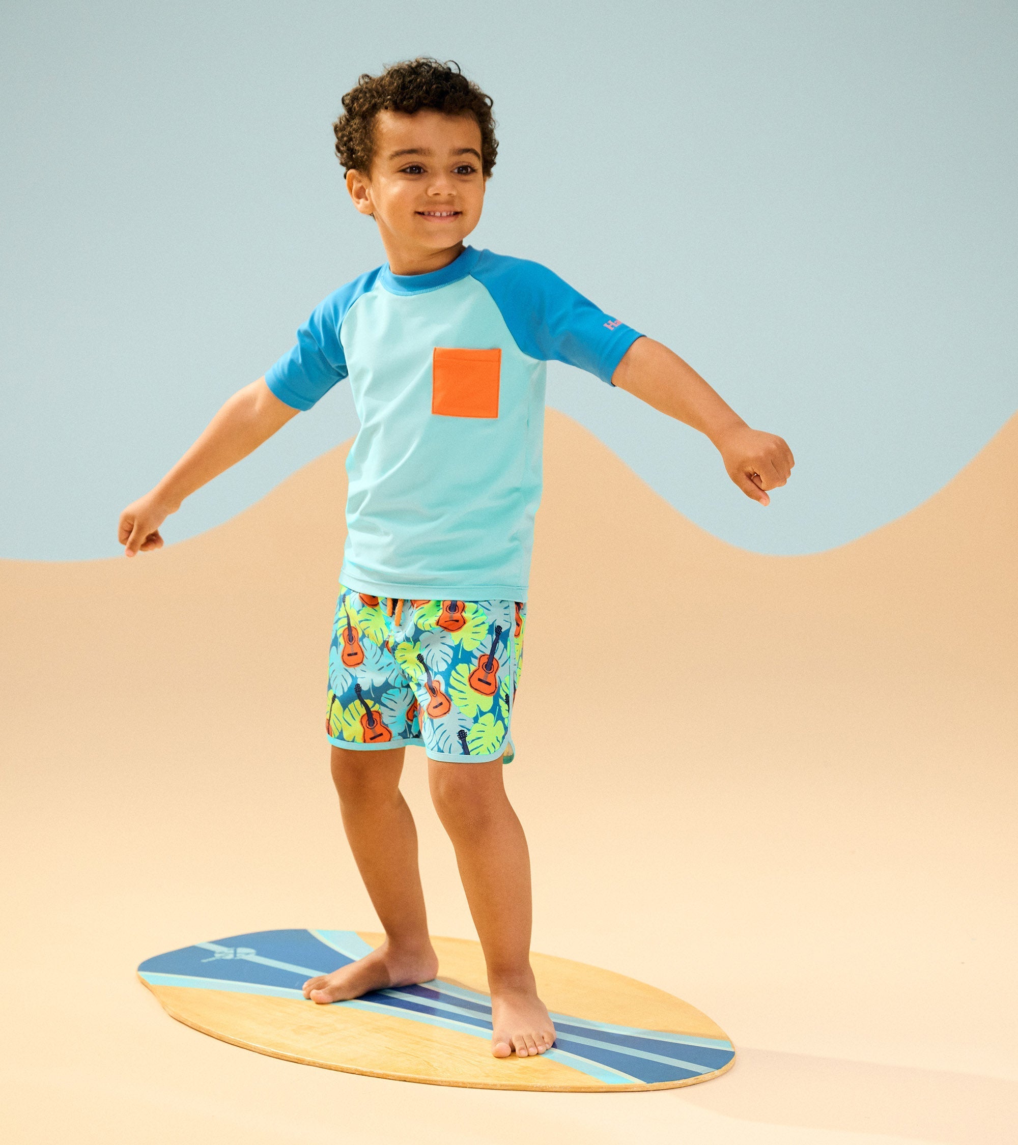 Boys Blue Short Sleeve Rashguard | Hatley Onsale Boys