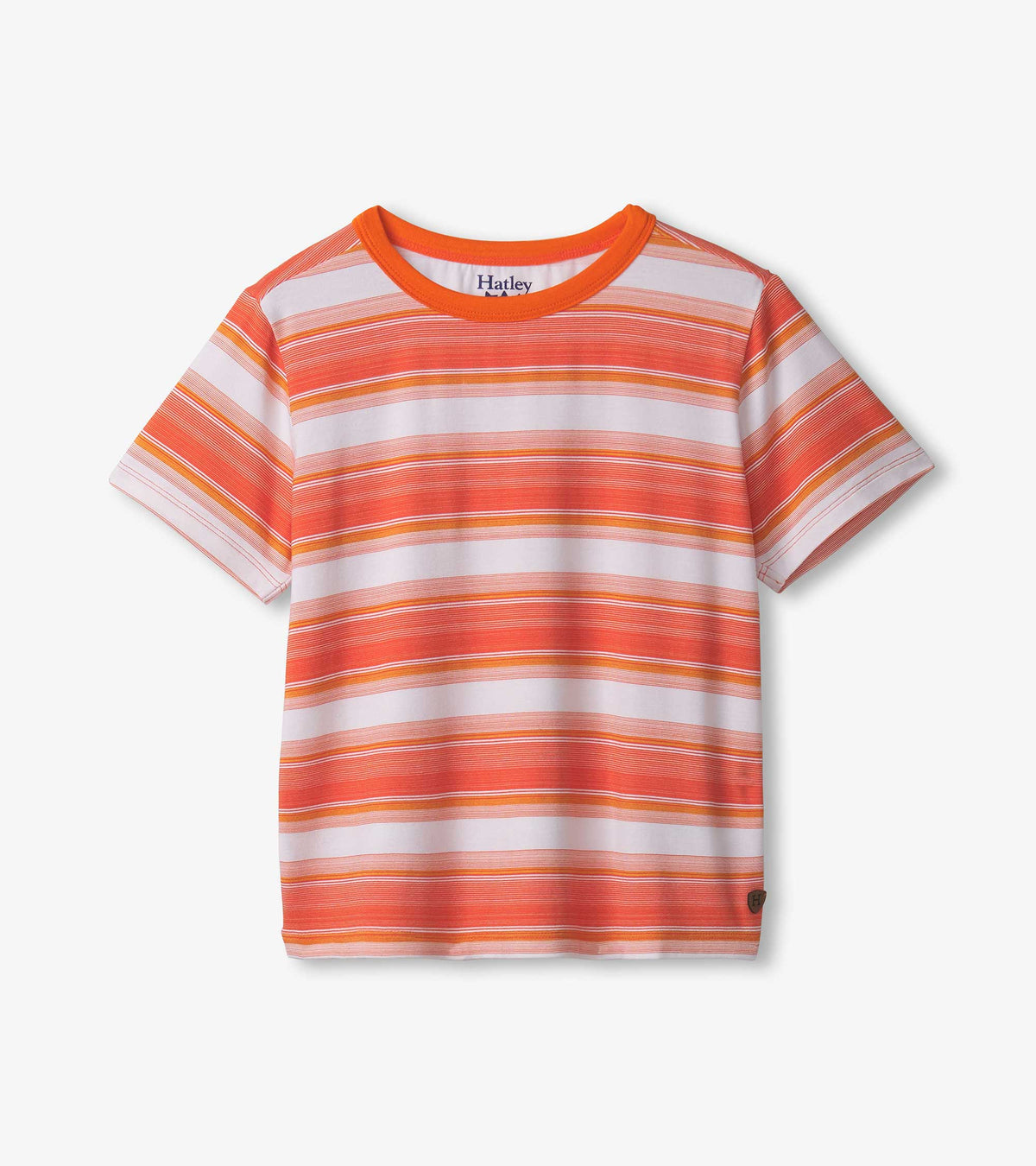 Boys Striiped Orange Bamboo Tee | Hatley Discount Boys