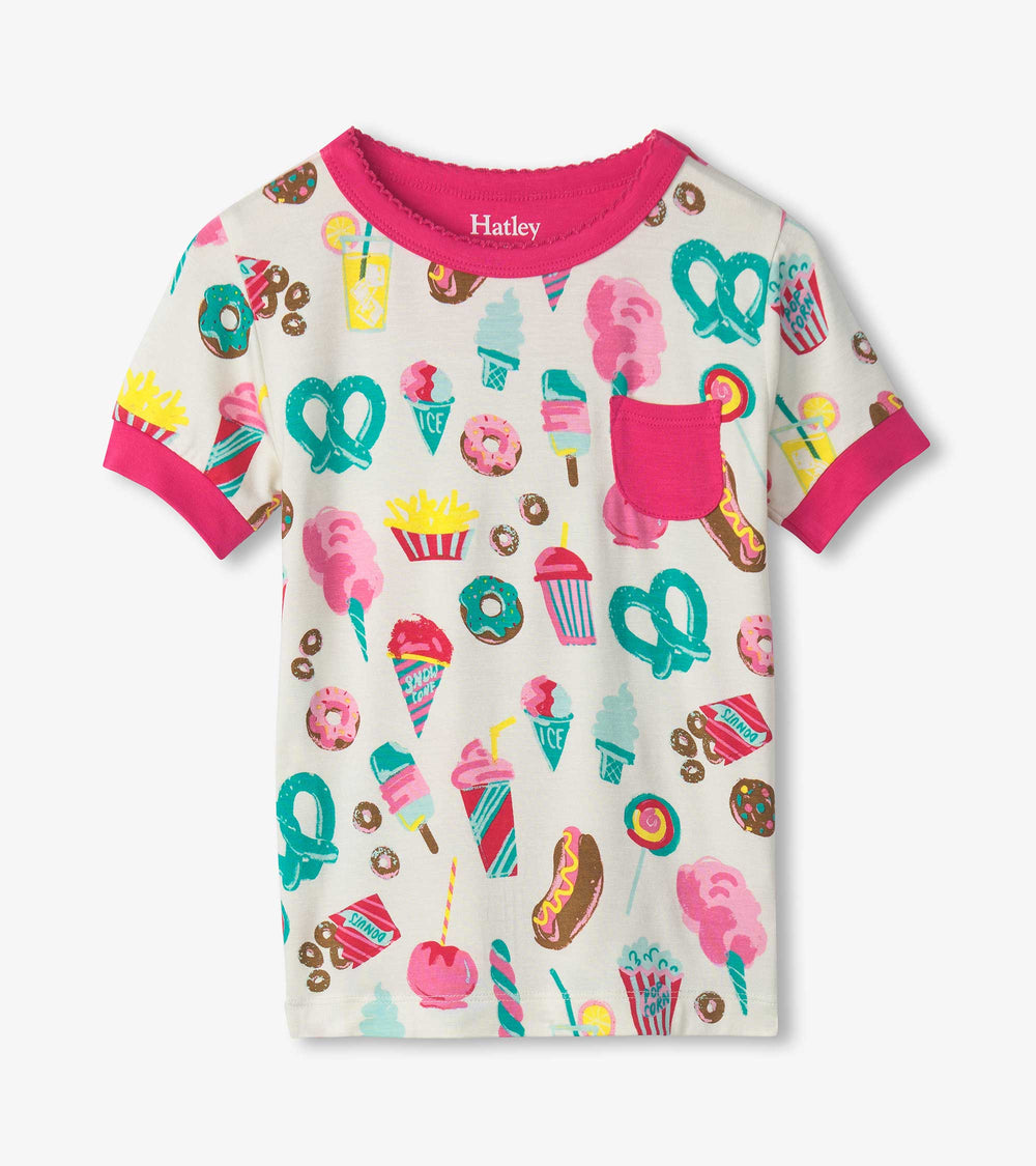 Girls Carnival Treats Bamboo Short Pajama Set | Hatley Outlet Girls