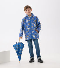 Boys Dino Extinction Zip-Up Rain Jacket | Hatley Boys
