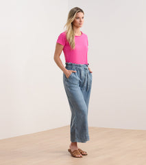 Braided Neck Tee - Fuschia | Hatley Women