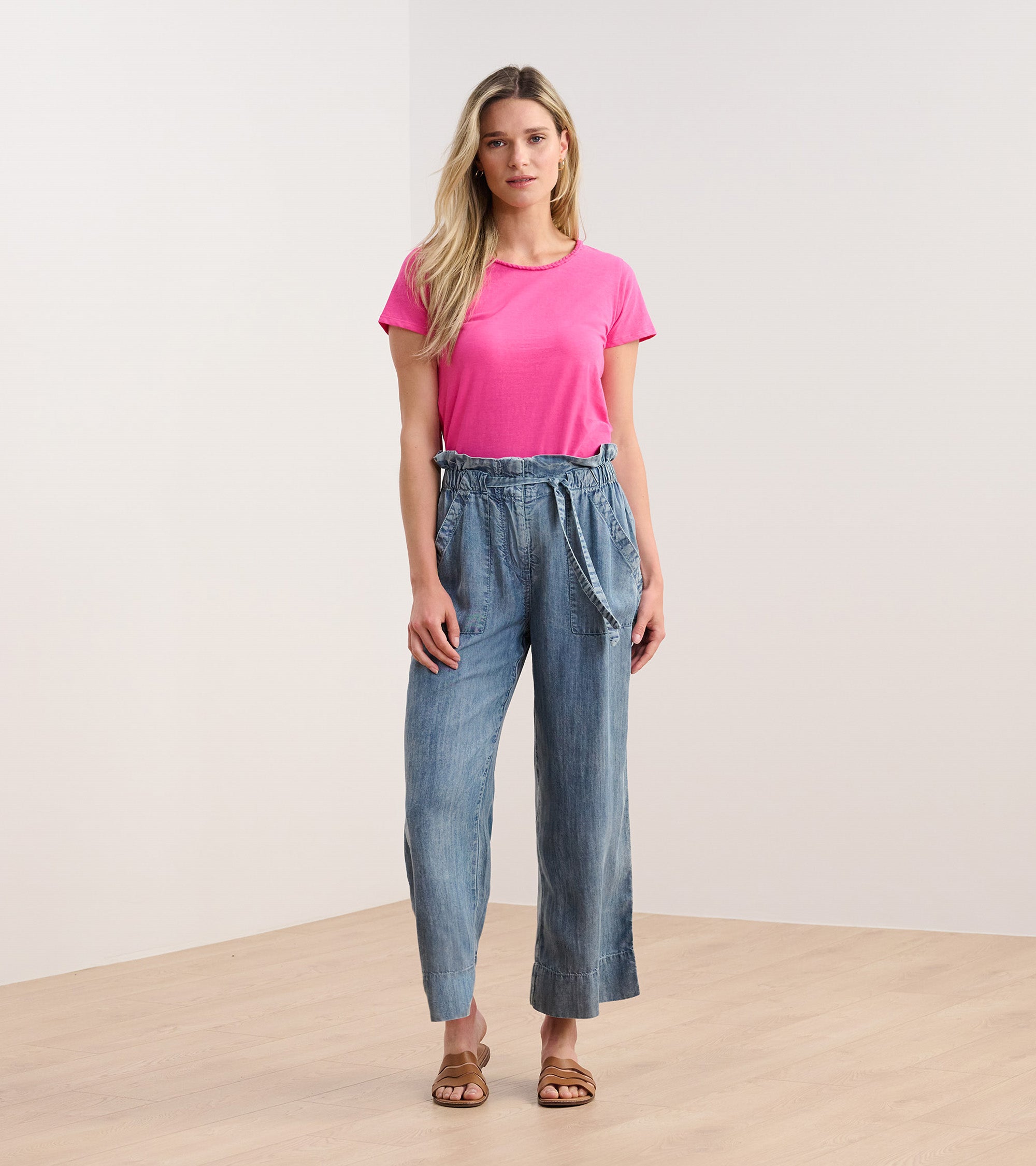 Braided Neck Tee - Fuschia | Hatley Women