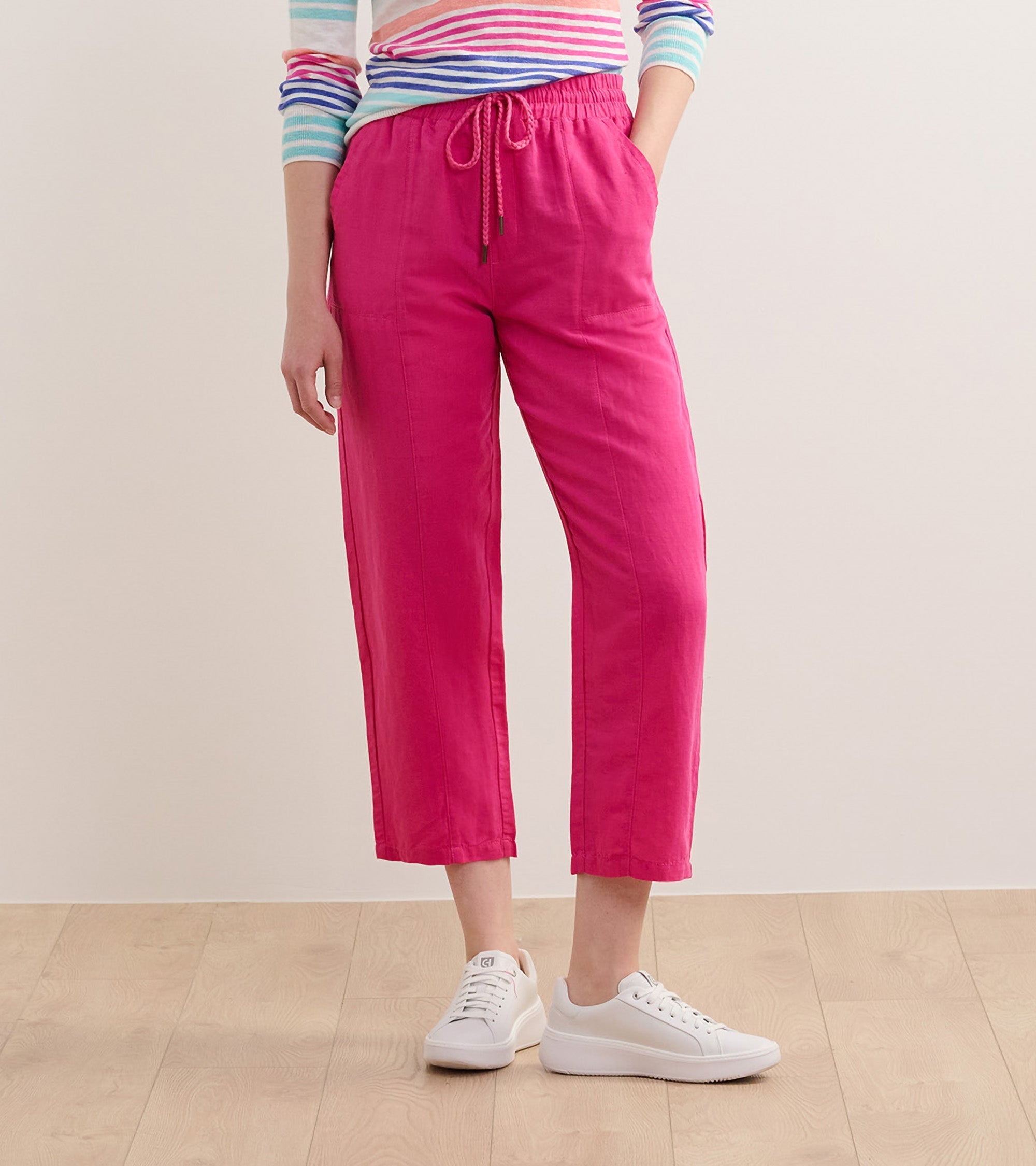 Straight Leg Linen Pants - Fuchsia | Hatley For Women