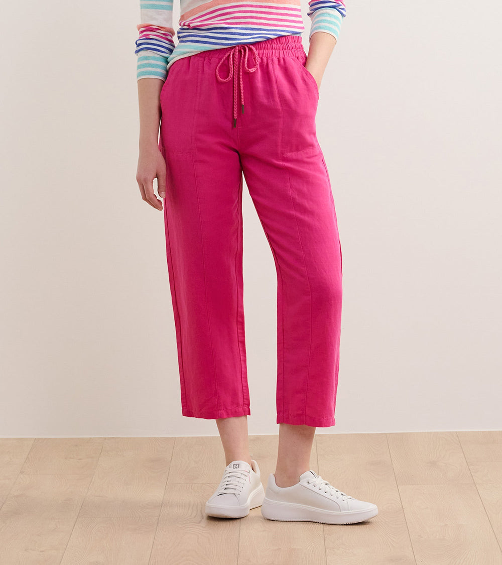 Straight Leg Linen Pants - Fuchsia | Hatley For Women