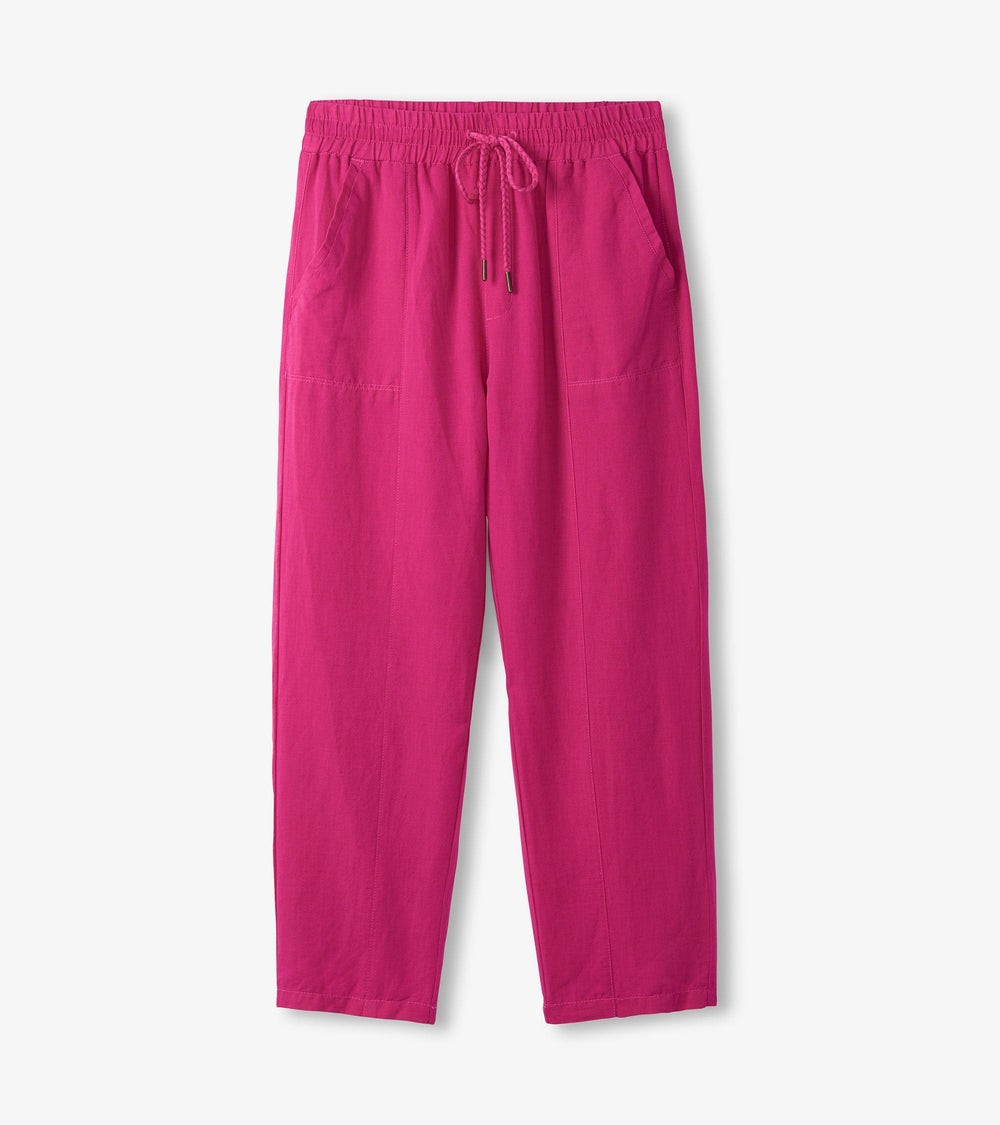 Straight Leg Linen Pants - Fuchsia | Hatley For Women