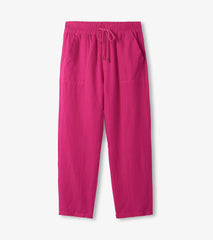 Straight Leg Linen Pants - Fuchsia | Hatley For Women