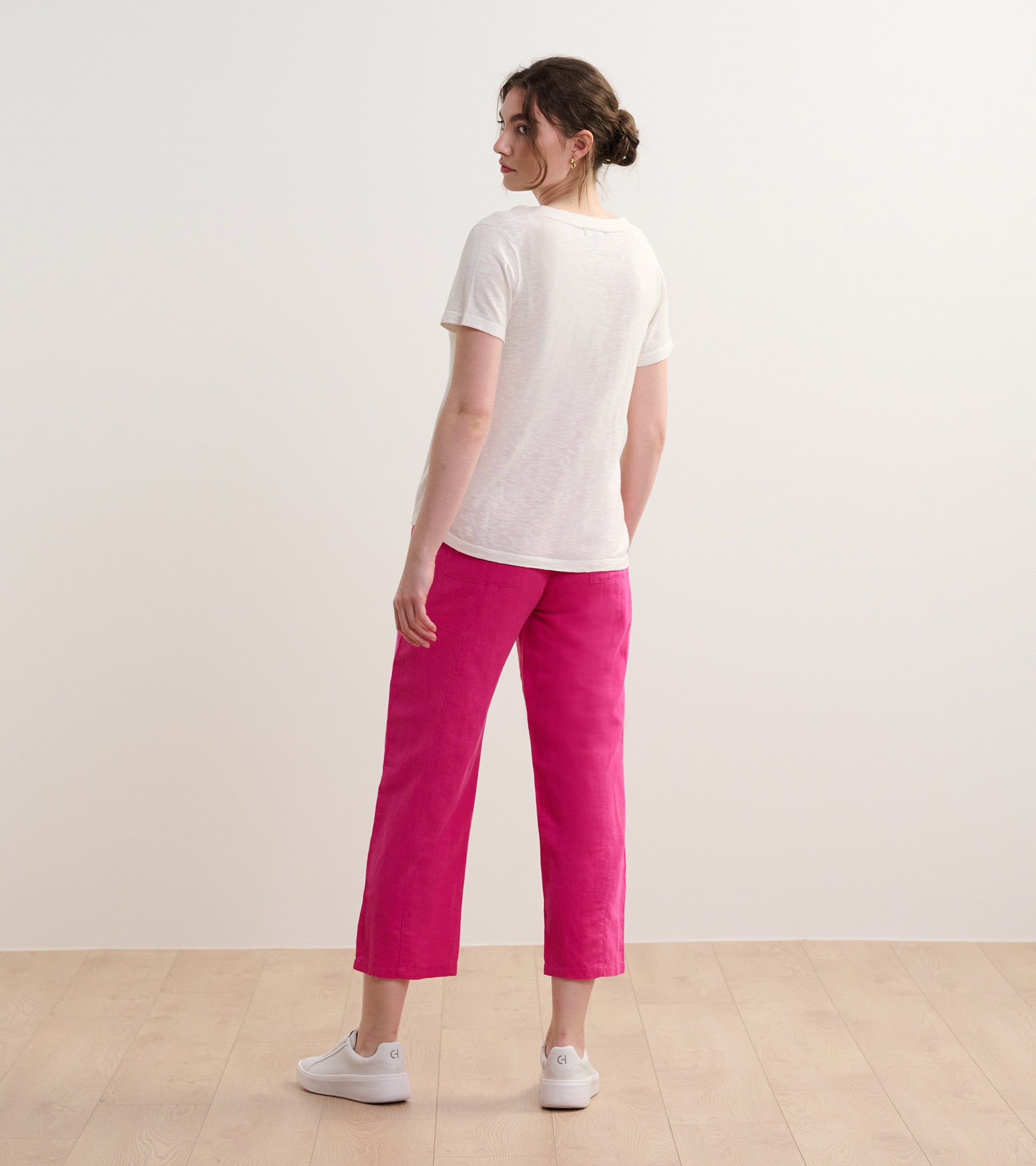 Straight Leg Linen Pants - Fuchsia | Hatley For Women