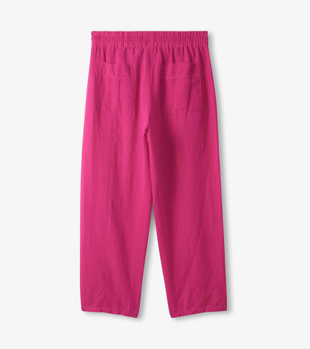 Straight Leg Linen Pants - Fuchsia | Hatley For Women