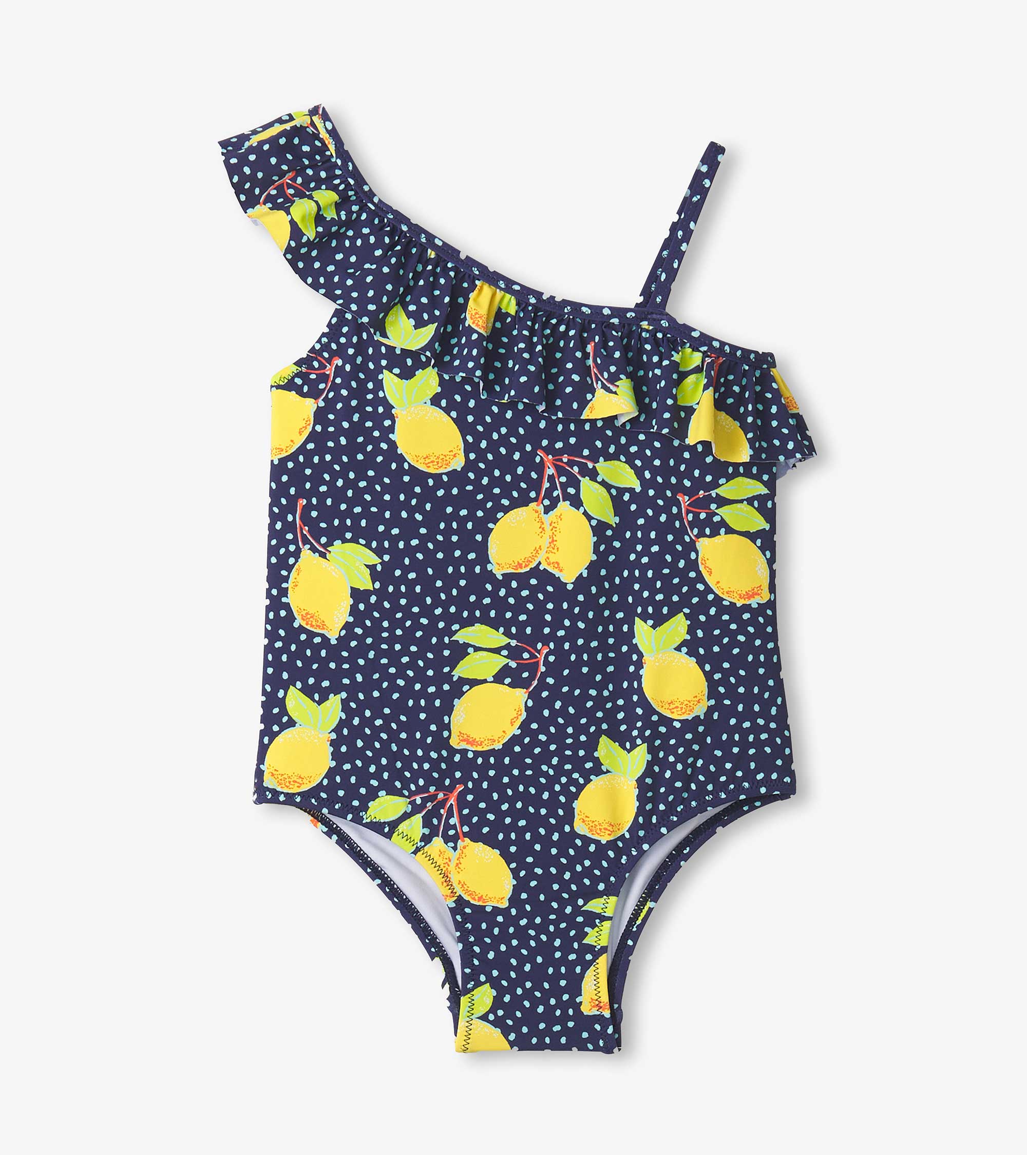 Girls Fresh Lemons Ruffle Trim Swimsuit | Hatley Discount Girls