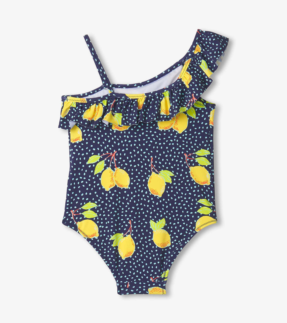 Girls Fresh Lemons Ruffle Trim Swimsuit | Hatley Discount Girls