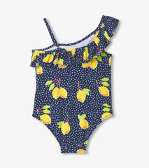 Girls Fresh Lemons Ruffle Trim Swimsuit | Hatley Discount Girls