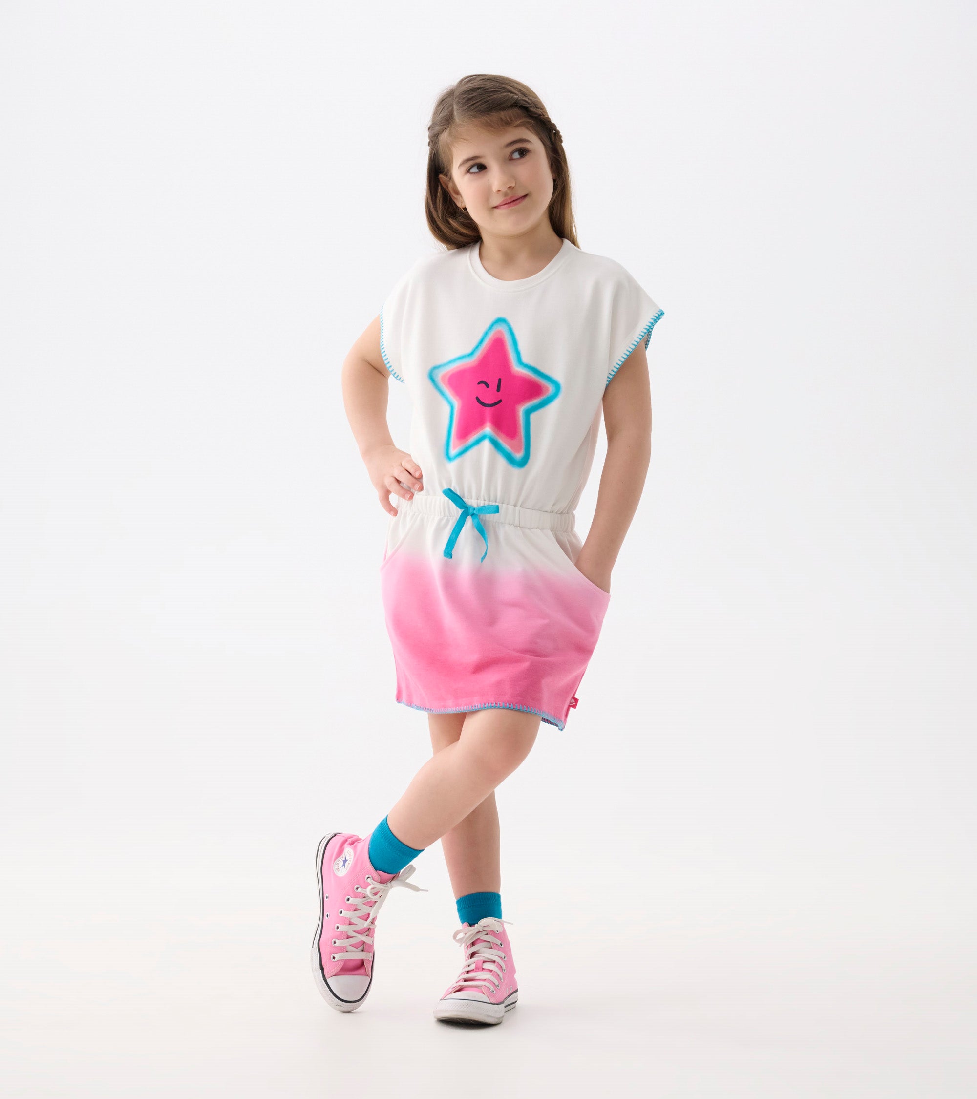 Girls Fuchsia Ombre Pull-On Dress | Hatley