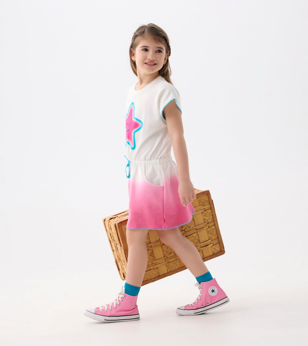 Girls Fuchsia Ombre Pull-On Dress | Hatley