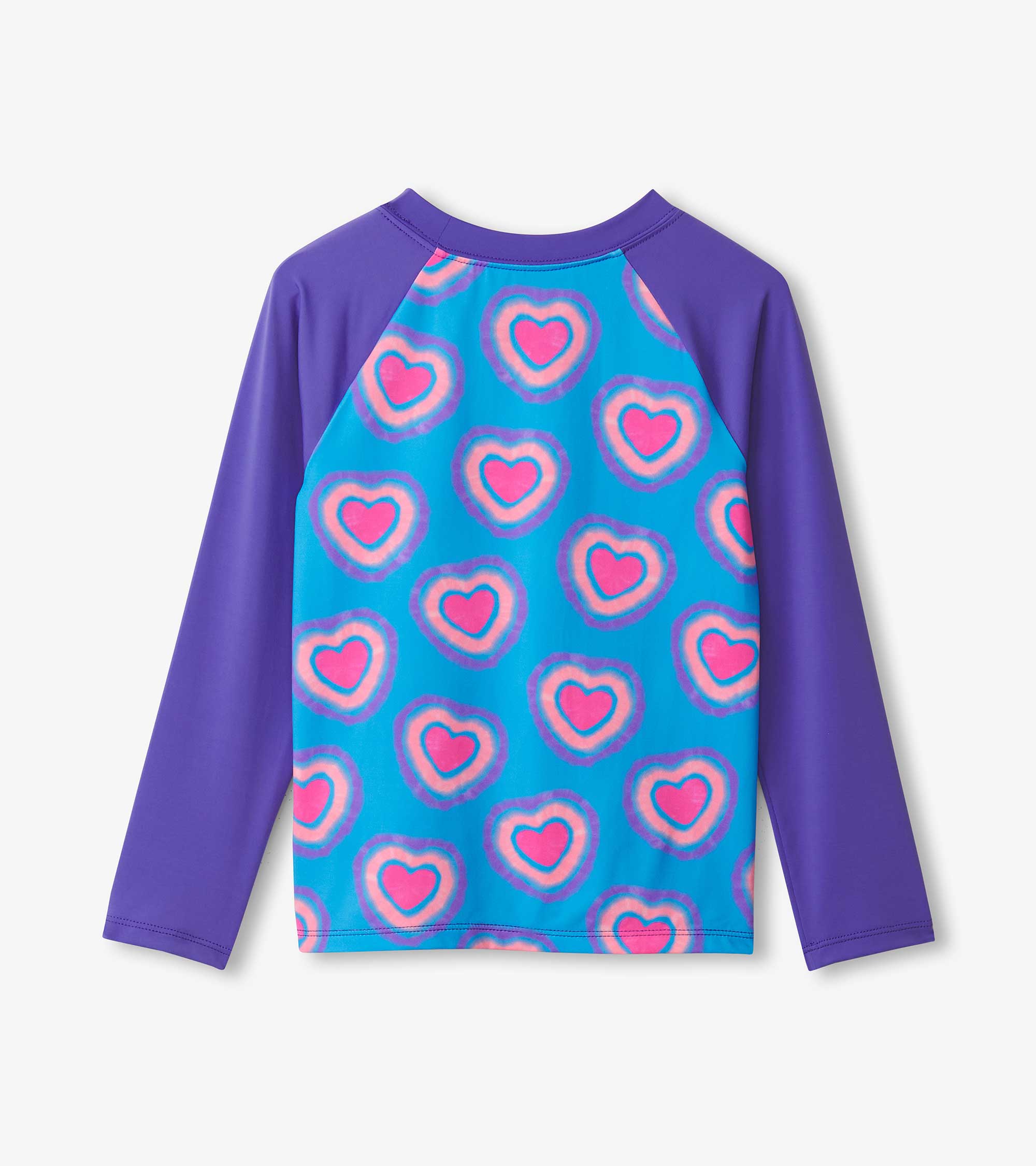 Girls Glowing Hearts Long Sleeve Rashguard | Hatley Sale Girls