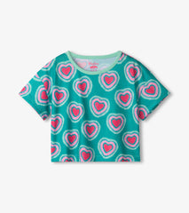 Girls Glowing Hearts Tee and Shorts Pajama Set | Hatley Onsale Girls