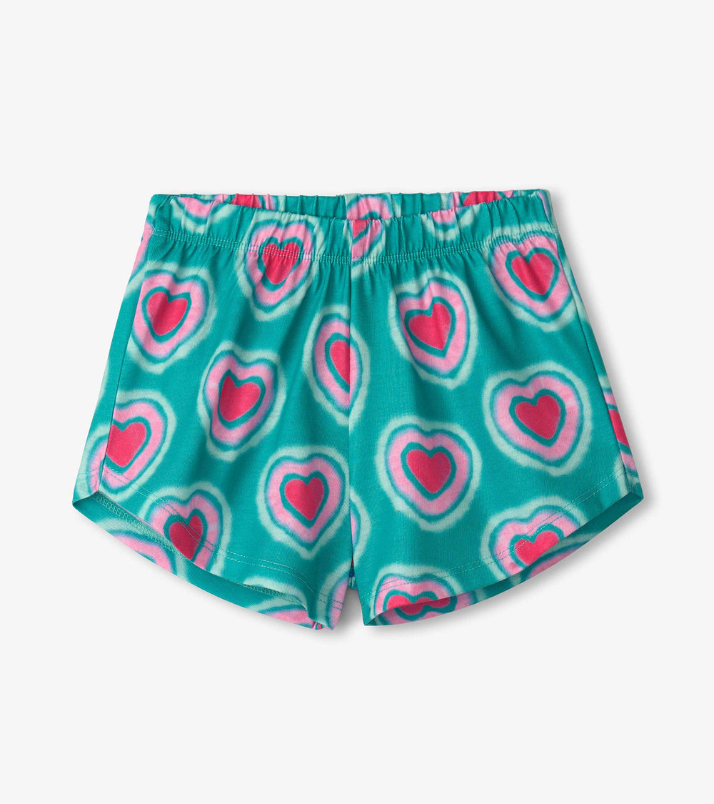 Girls Glowing Hearts Tee and Shorts Pajama Set | Hatley Onsale Girls