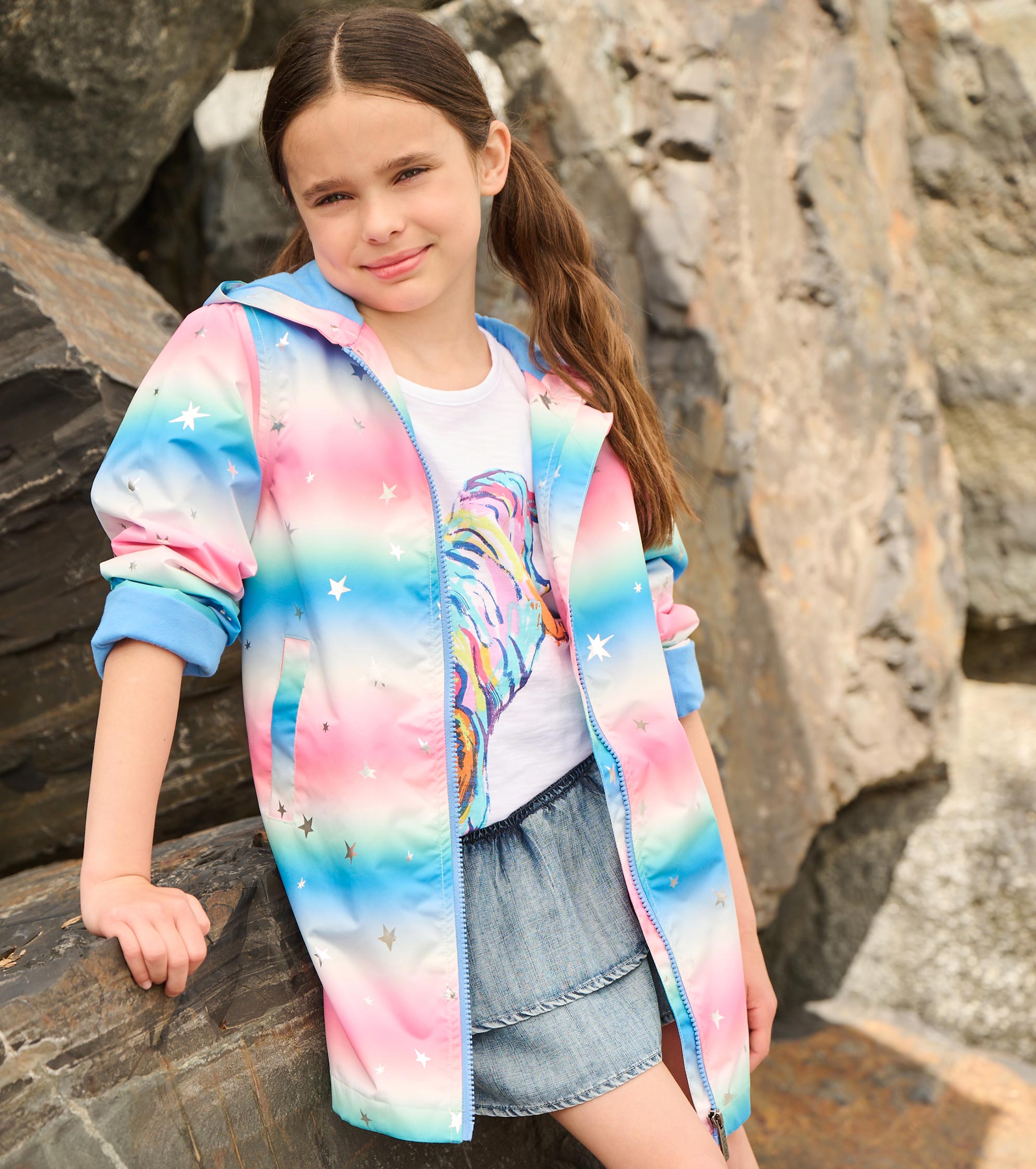 Girls Glitter Star A-Line Swing Jacket | Hatley Outlet Girls