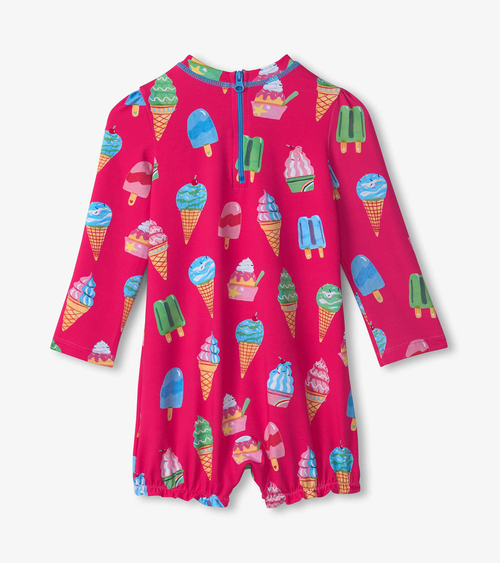 Baby Girls Ice Cream Treats Rashguard Swimsuit | Hatley For Baby & Toddler