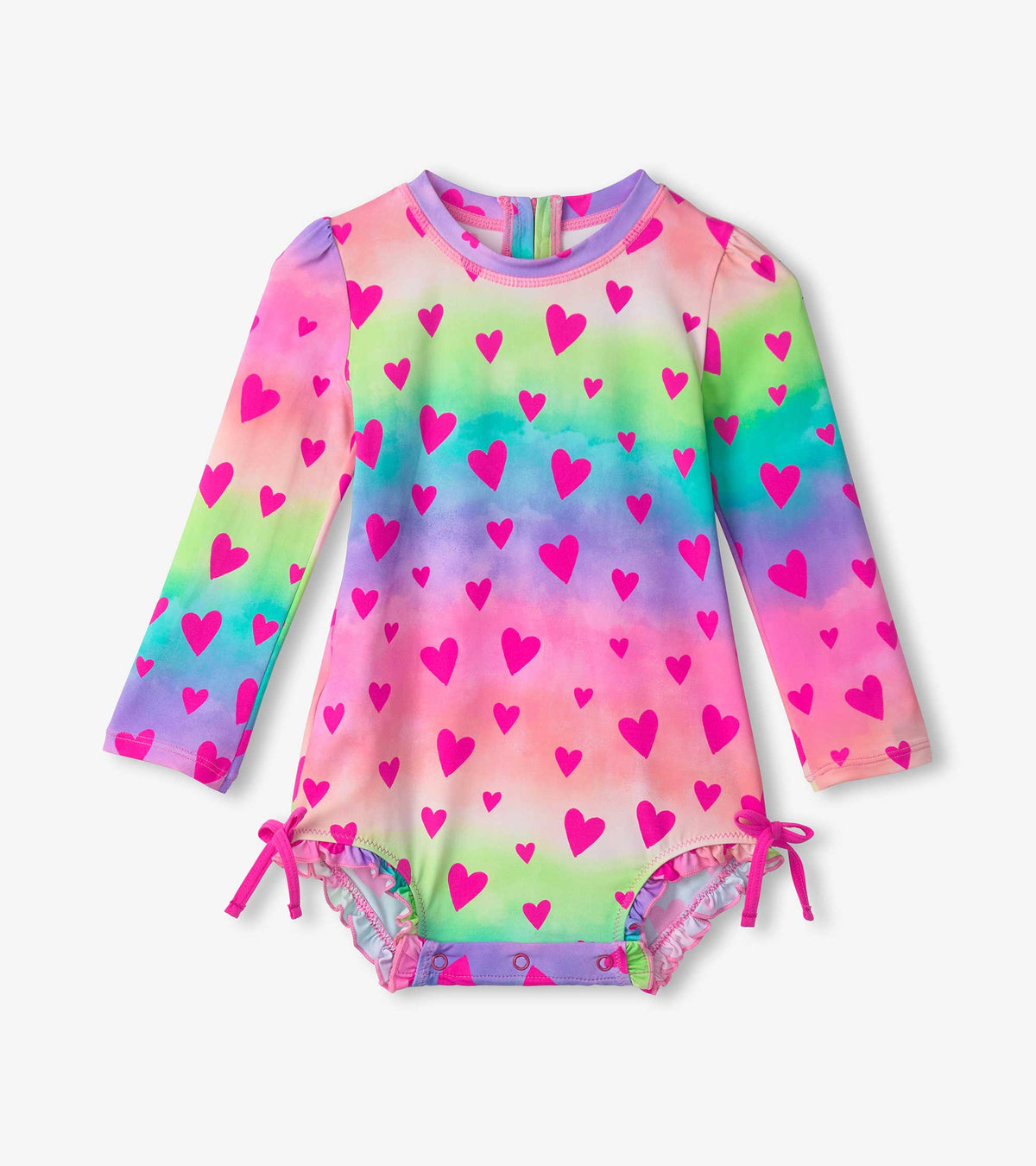 Baby Girls Kaleidoscope Hearts Rashguard Swimsuit | Hatley US Baby & Toddler