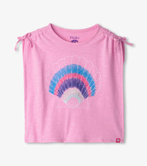 Girls Lilac Shell Cinched Shoulder Top | Hatley Discount Girls