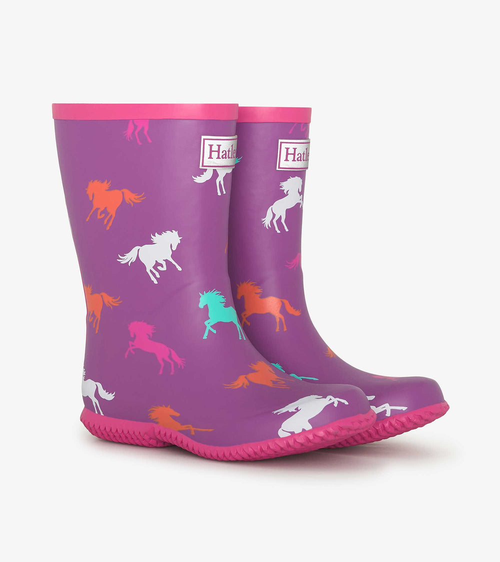 Girls Leaping Horses Packable Rain Boots | Hatley For Girls