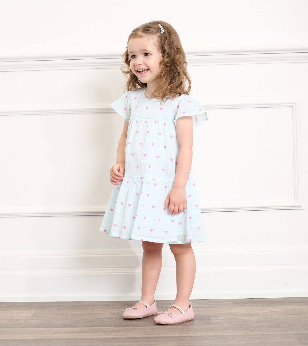 Baby & Toddler Girls Little Hearts Woven Puff Dress | Hatley Sale Baby & Toddler