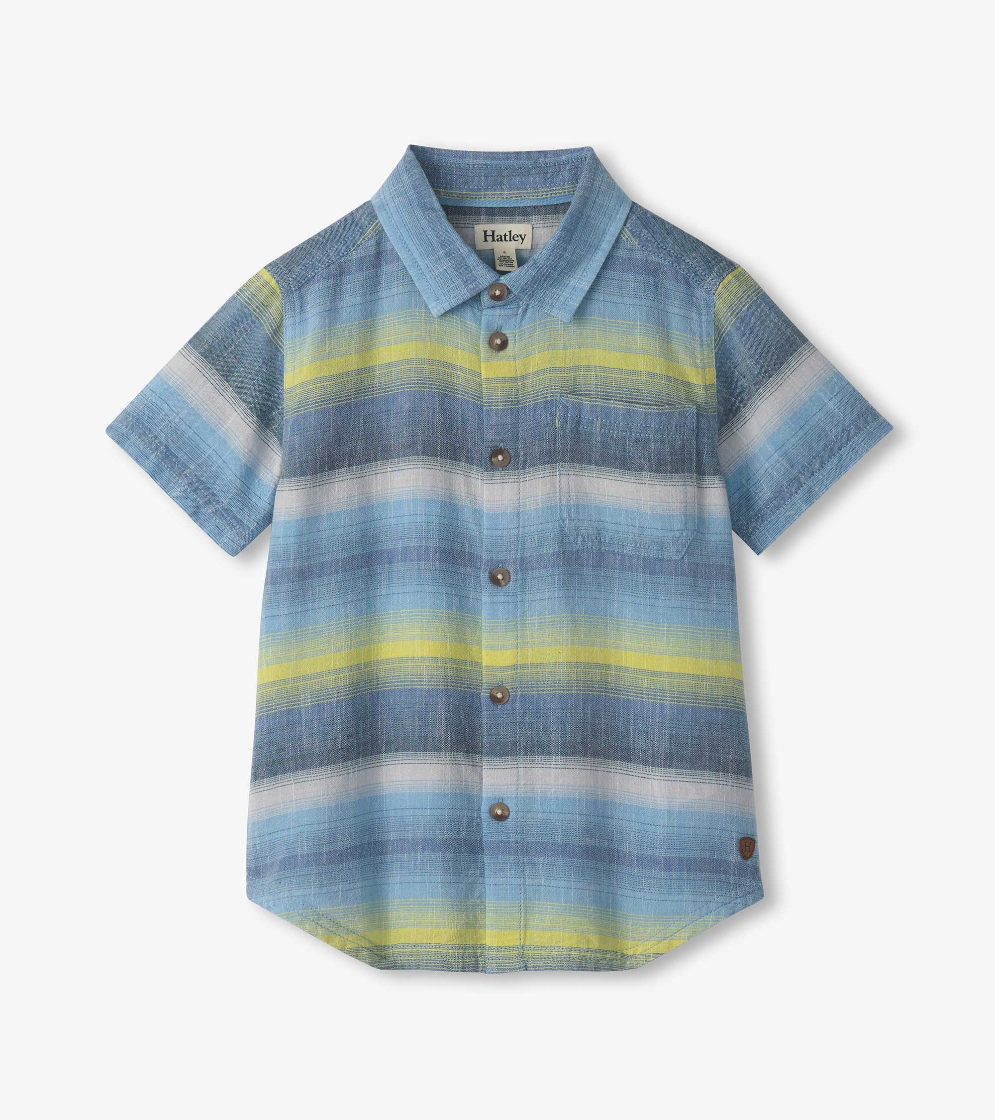 Boys Lime Green Stripes Button Down Shirt | Hatley US Boys